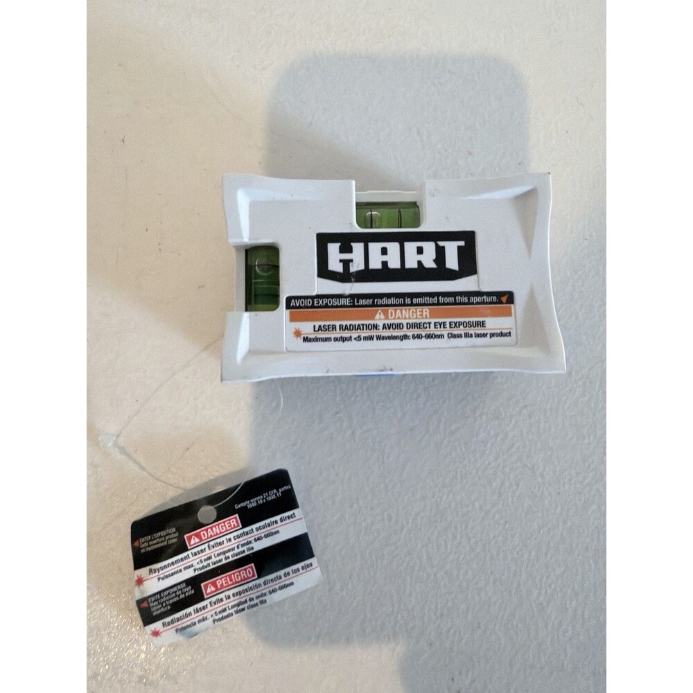 HART 10-Foot Laser Level HHMLE104 Horizontal & Vertical Bubble Vials Tool